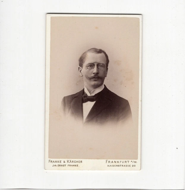 CDV Foto Herrenportrait - Frankfurt Main um 1890