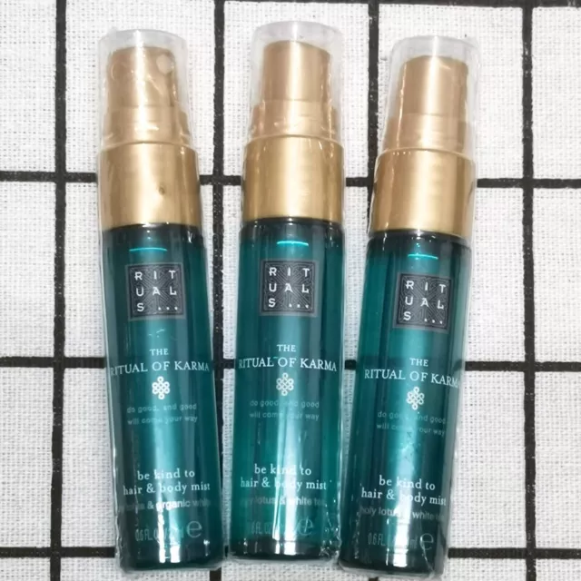 RITUALS HAIR & Body Mist Spray The Ritual of Karma 3 x 20ml Travel