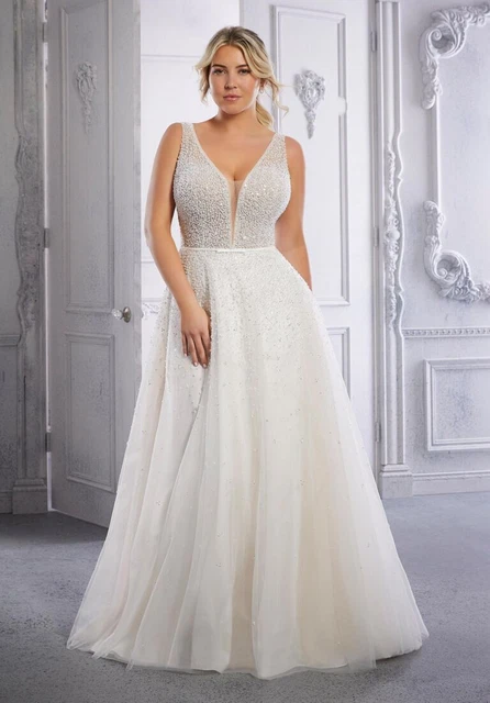 Abito da sposa Mori Lee Madeline Gardner STILE 3332 Cosima, (poche perline mancanti)