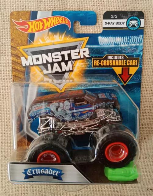 Hot Wheels Monster Jam 1:64 X-Ray Body Crusader 3/3 2018 Re-Crushable Car