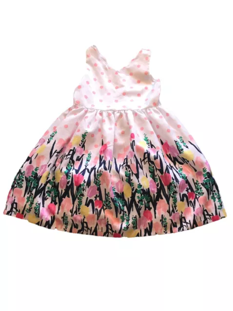 Gymboree Size 6 Girls Tulip Easter Spring Summer Party Dress Floral Polka Dot