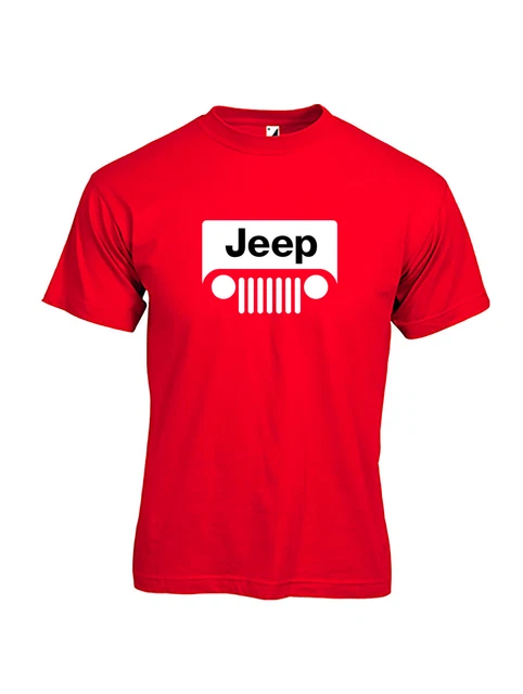 T shirt Uomo in cotone Maglietta Jeep Maglia estiva a manica corta con stampa