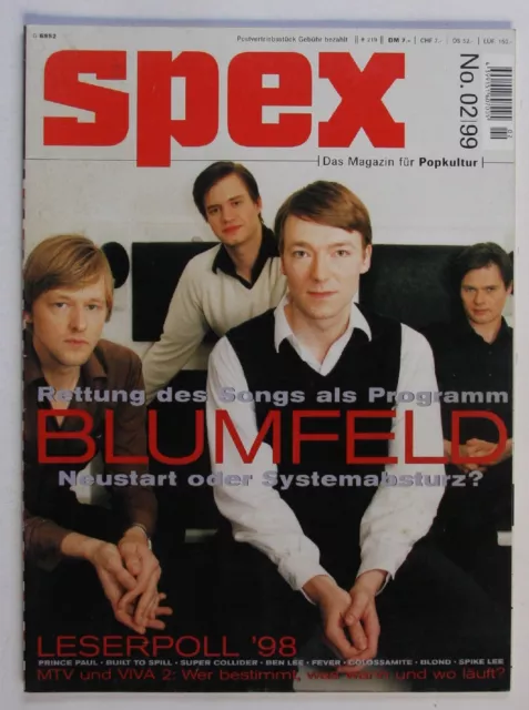 Spex No.219 - Februar 1999 Ger Magazine Blumfeld Prince Paul Built To Spill