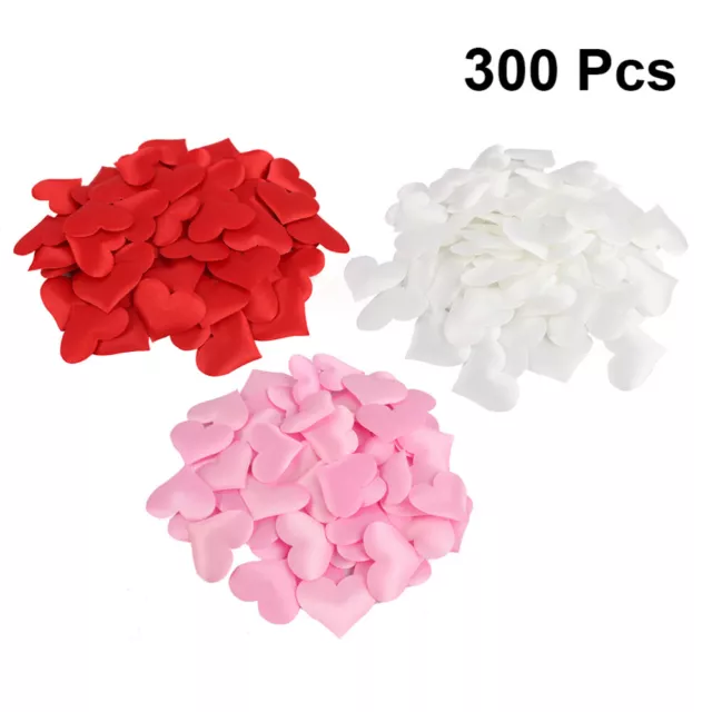 300 PCS M Heart Shaped Petals Dining Room Table Decor Hearts Sponge