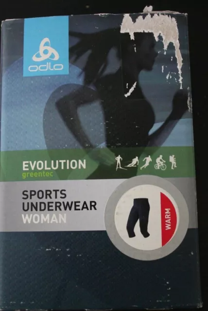 PANTALON ODLO Evolution greentec femme 3/4 sous-vêtements de ski noir gris vert EUR 39,99 - PicClick FR