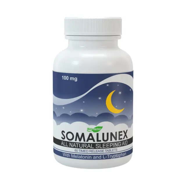 SomaLunex 100 mg: pastillas para dormir de fuerza extra tabletas de liberación cronometrada