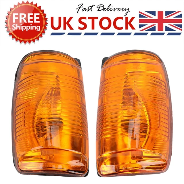 Ford Transit Mk8 V363 2014-2019 Passenger Side Manual Wing Mirror – Black, Convex Glass, Amber Indicator – By Ultimate Components