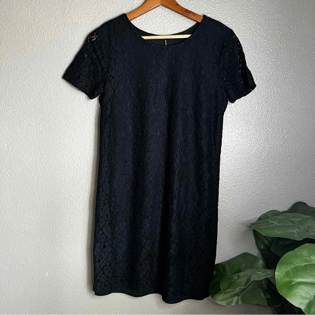 Walter Baker Black Lace Short Sleeve Mini Dress XS