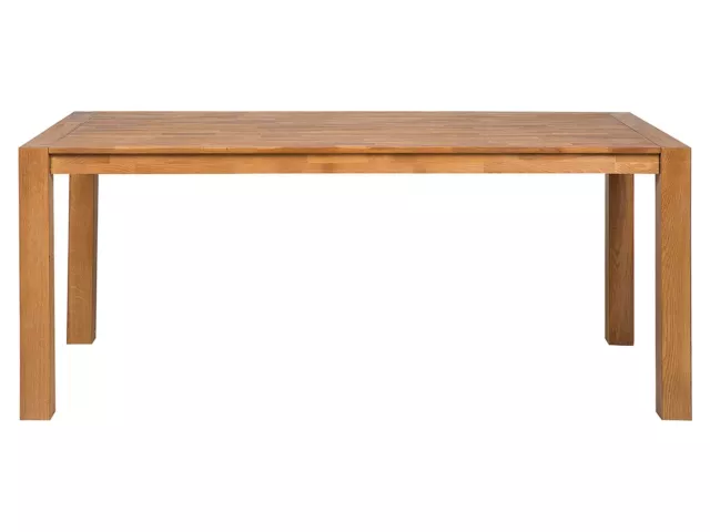 Table de Salle à Manger 150 x 85 cm en Bois de Chêne Massif Clair Classique Nat 3