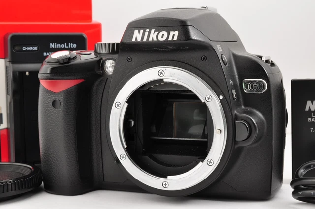 Nikon D60 10.2MP Digital Camera Body 8130 shots Near Mint from JAPAN #EK10