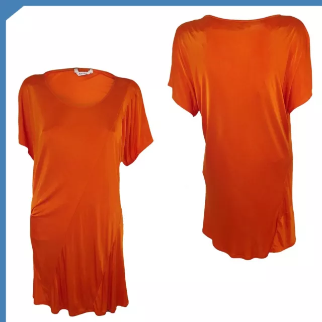 Marina Rinaldi Maglia Da Donna Maxi Arancione Stretch T-shirt Taglia 42 M Medium