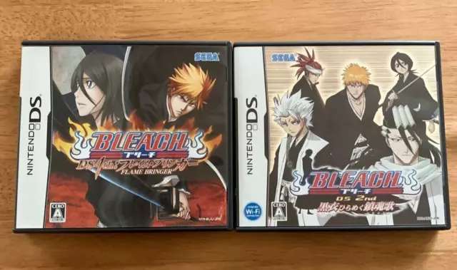 Bleach DS 2nd & 4th Flame Bringer 2Games set Nintendo DS NDS Japanese ver Tested