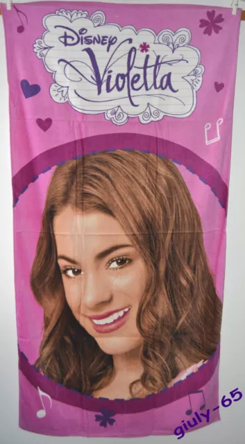 Asciugamano VIOLETTA DISNEY cm.120x150  telo mare bambina ragazza idea regalo