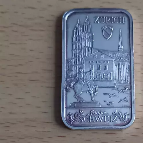 Silberbarren 999/1 Oz/schöne Schweiz Zürich