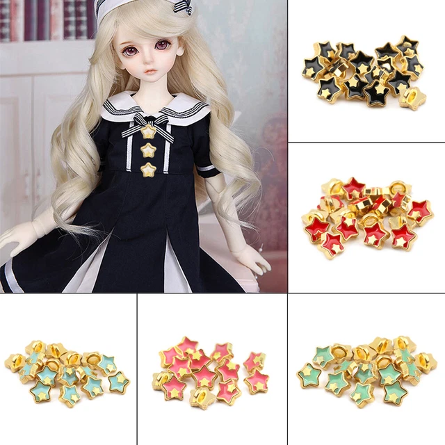 Handwerk DIY Puppen Kleidung Metallschnallen Mini Buttons Schnabel für Nähnähte