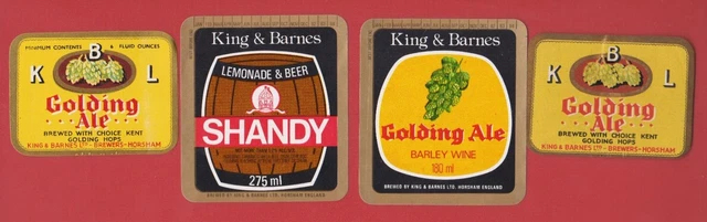 KING & BARNES HORSHAM BEER LABELS (12) ALL SCANNED Pack 2 2
