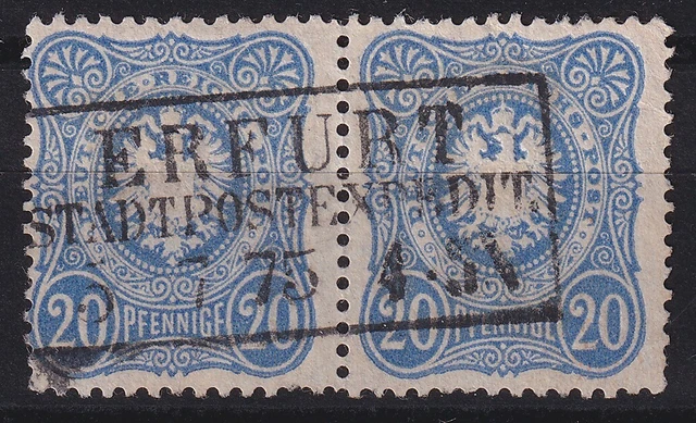 64957) ERFURT STADTPOSTEXPEDIT. 1875 nachverwendeter Preußen-Stempel