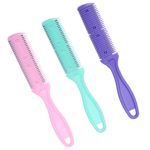 3 piezas Peine de afeitar adelgazante de corte de cabello para hombre para hombre peine de afeitar adelgazante de cabello