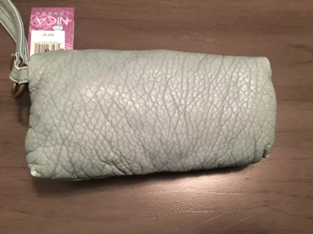 NWT Nica London Sea Breeze Rowan Studded Fish Wristlet Clutch Bag Distressed 3