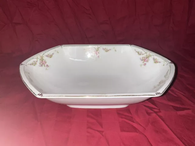 Habsburg Austrian MZ China Oval 10 In. Vegetable Bowl- Juliette-1884/1909-EUC