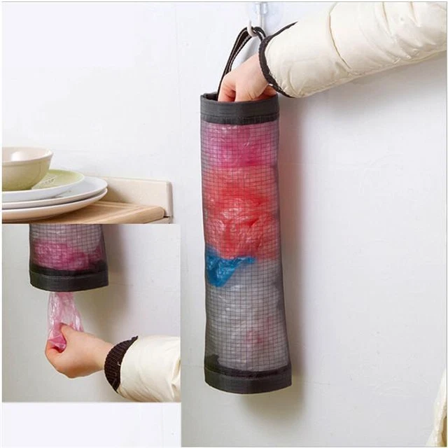 Rete sospesa borsa portatore a rete supporto dispenser sacchetti per riciclaggio cucina FI