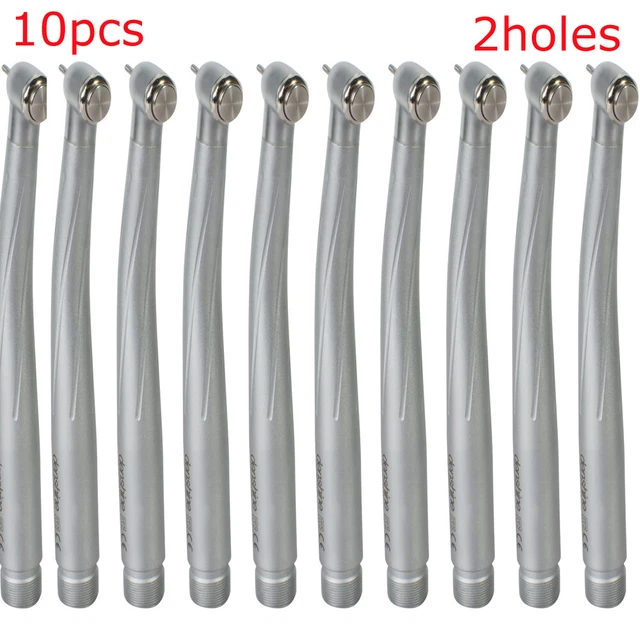 10X Denshine Dental LED Handpiece Standard Push button Self-suffcient 3W 2 Holes
