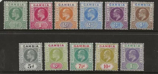 Gambia Sg 57/67 1904/5 Wasserzeichen Multiples Krone Ca Set Sich 1 Montiert