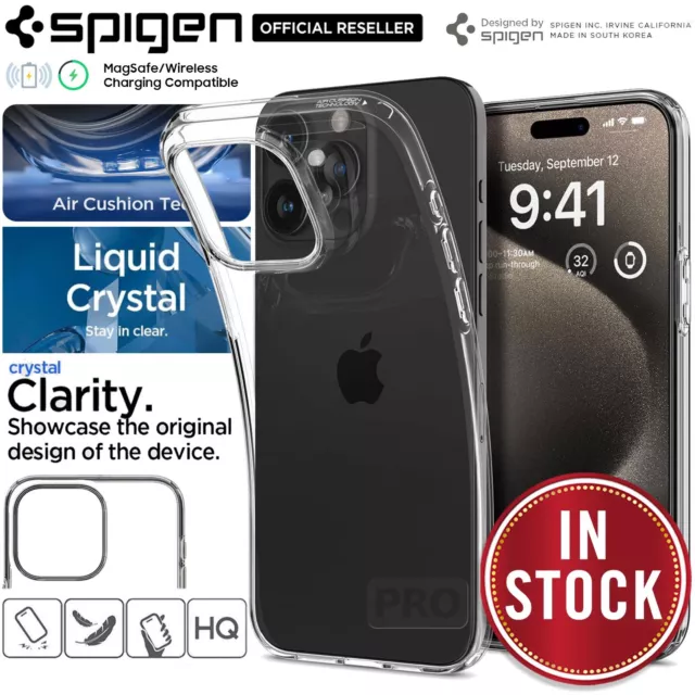 For Apple iPhone 15/ Pro/ Max/ Plus Case SPIGEN Liquid Crystal Soft Slim Cover