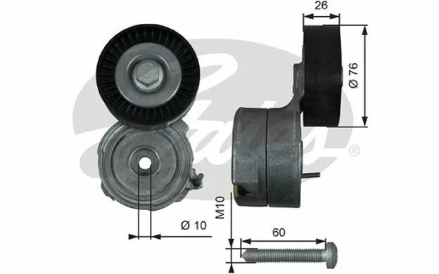 GATES Galet tendeur pour AUDI A6 T38423 - Pièces Auto Mister Auto