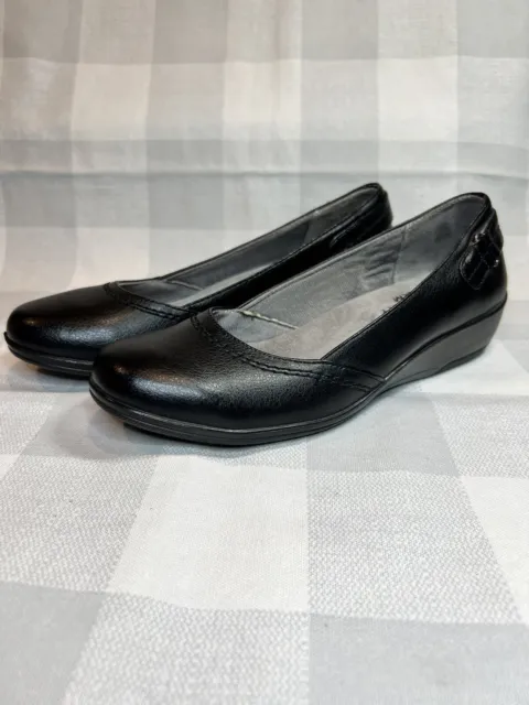 Life Stride Intellect Flex Velocity Memory Foam Black Slip On Flats Size 6.5 M