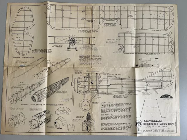 French Spad 13C-1 Plan Erster Weltkrieg von California Model Co. (25)