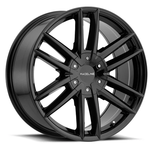 Raceline 158B Impulse 22x9.5 6x135/6x5.5" +15mm Gloss Black Wheel Rim 22" Inch