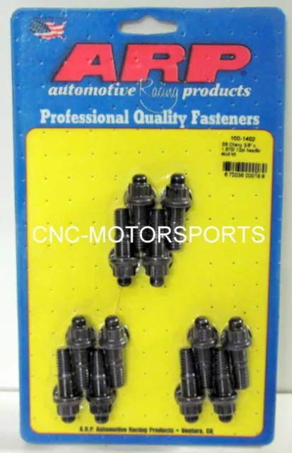 Arp Header Studs 100-1402 3/8 Sb Chevy Black Oxide 12 Point Head