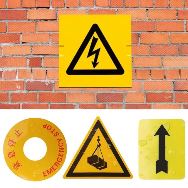 10 stili segnali di avvertimento impermeabile adesivo allarme adesivo parete insegne esterne