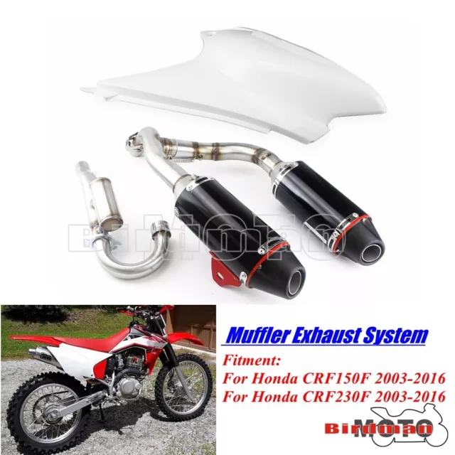 Complete Exhaust Muffler System Slip On Pipe For Honda CRF150F CRF230F 2003-2016