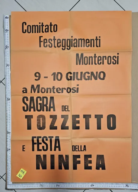 Manifesto Monterosi 1984 Sagra Del Tozzetto E Festa Della Ninfea