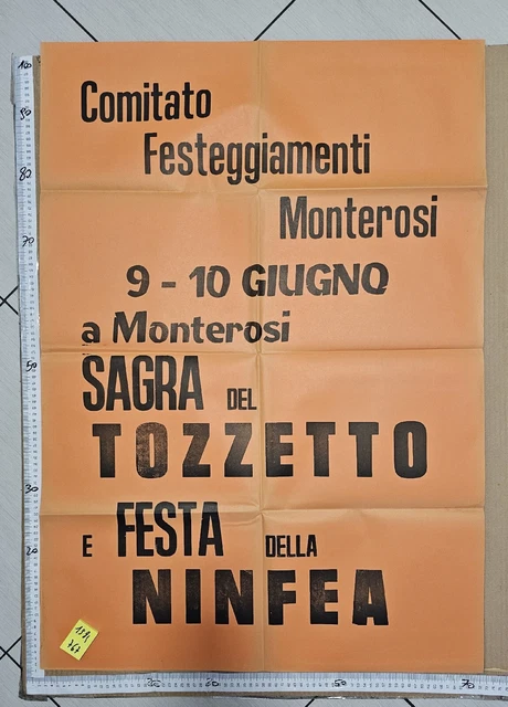 Manifesto Monterosi 1984 Sagra Del Tozzetto E Festa Della Ninfea