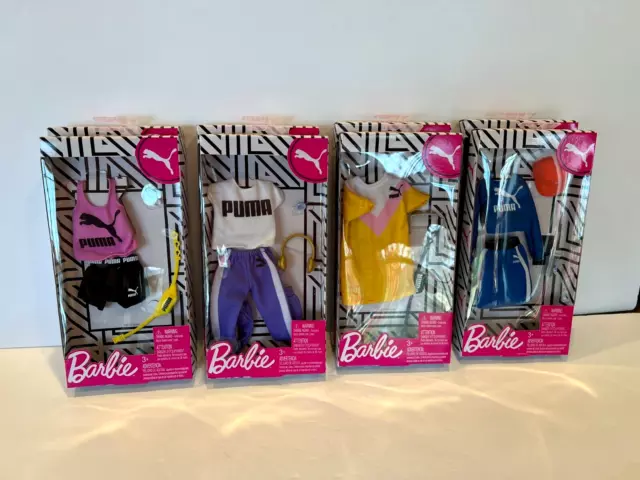 Barbie Doll Clothes Puma Fashion Pack NEW Set of 4 Fashion Packs 2019