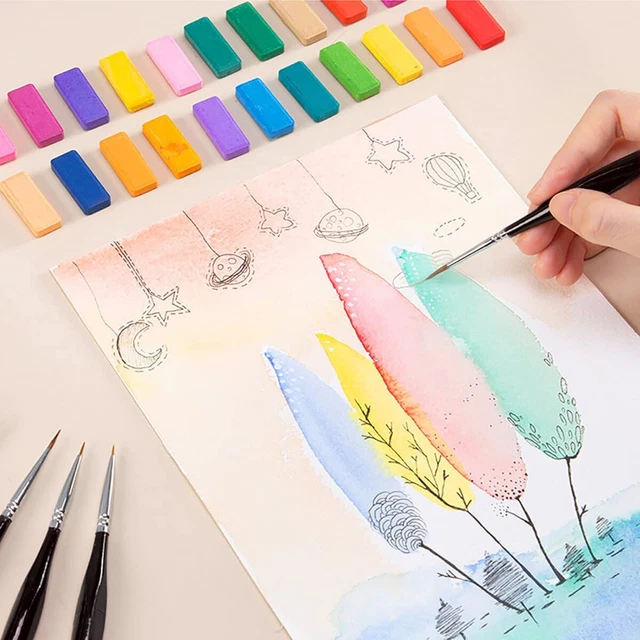 Set Di Pennelli per Fini, 5 Pezzi Pennello dell'artista per Acrilico, Acquarello 4