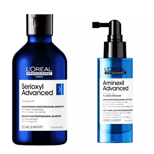 Loreal Serioxyl Advanced Thinning Hair Shampoo 300ml + Haarausfall-Serum 90ml