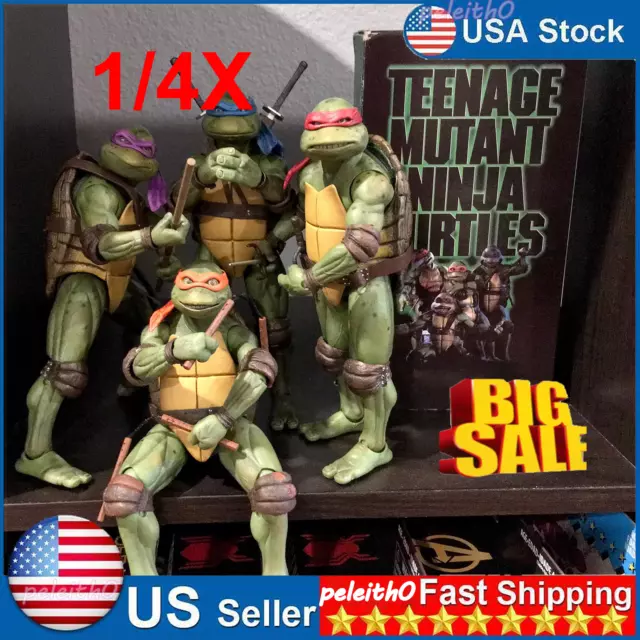 7" NECA Teenage Mutant Ninja Turtles Action Figure Statue Movie 1990 Model Toys