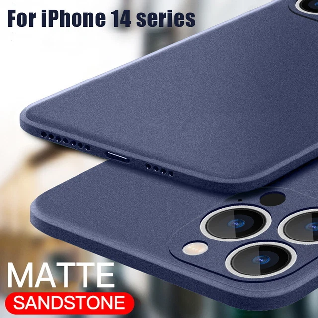 Phone Case For iPhone 14 Pro Max 13 12 11 XR XS 8 7 6s Matte Sandstone Thin Soft