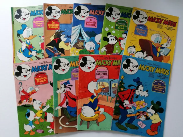 Walt Disneys Micky Maus 1981 - Einzelverkauf Heft-Nr. 39 bis 50 + Einlage (AW2)