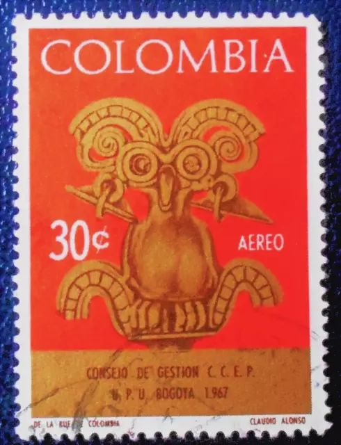 Colombia - Colombie - 1967 Air Mail 30 ¢ C.C.E.P. Bogotá used (50) -