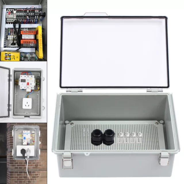 Outdoor Large Electrical Enclosure Wall Mount Junction Box Waterproof Gray