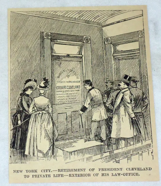 1889 Rivista Incisione ~ New York City-Retirement Di President Cleveland