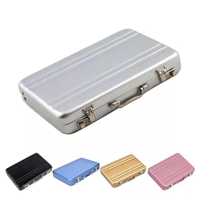 Business Card Holder Case Creative Metal Suitcase Box ID Name Credit Card Holder