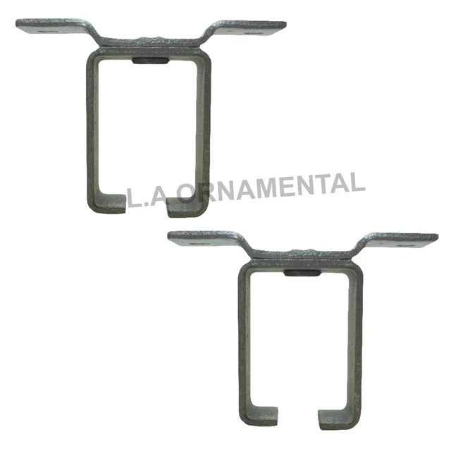 Galvanized Steel Single Ceiling Mount Bracket Track Barn Door Rail Trolley Lot 2