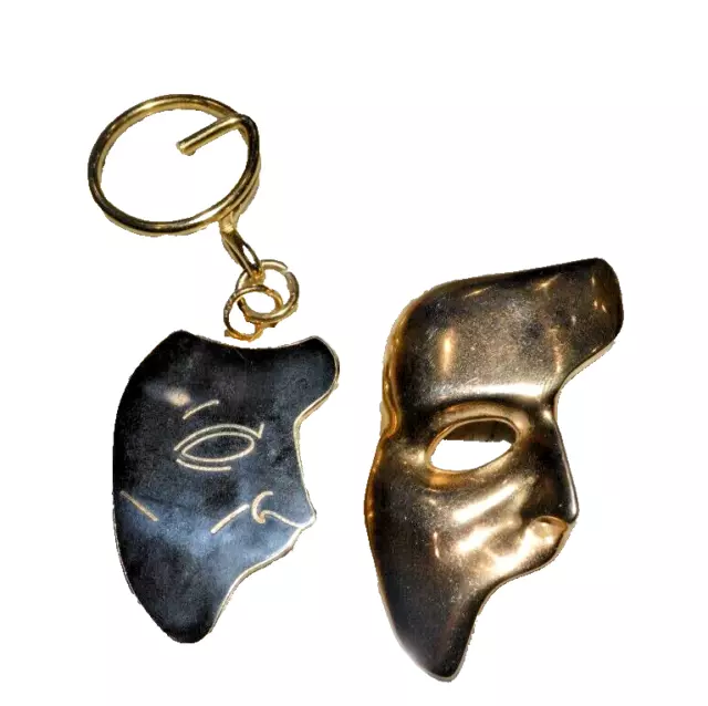 Albert Elovitz 1989, Phantom of the Opera Pin & keyring, vintage