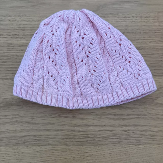 Baby Girls Pink Hat Age 3-6 Months From Miniclub